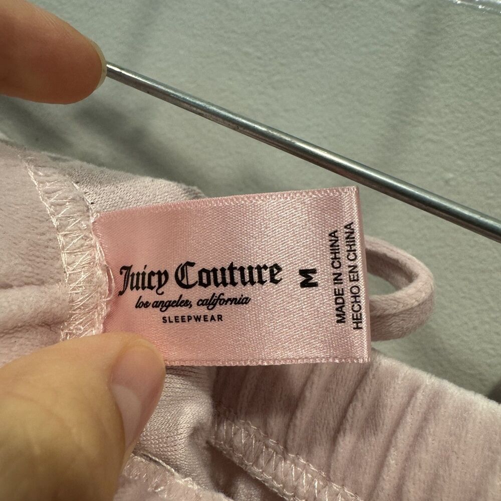 Juicy Couture Velour Lounge Set Studded Jogger Pants Pink Y2K Pjs Women Medium - Picture 4 of 11